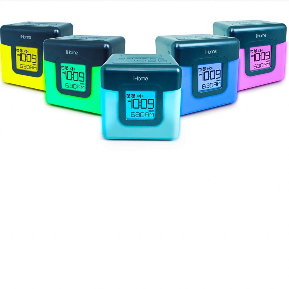 IHOME Bluetooth  LED color changing dual alarm clk